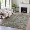 Piper Looms Chantille Global ACN2047 Pewter Machine Washable Area Rug Lifestyle Image Feature
