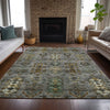 Piper Looms Chantille Global ACN2047 Pewter Machine Washable Area Rug Lifestyle Image Feature