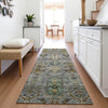 Piper Looms Chantille Global ACN2047 Pewter Machine Washable Area Rug Runner Lifestyle Image Feature