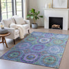 Piper Looms Chantille Panel ACN2049 Blue Machine Washable Area Rug Lifestyle Image Feature