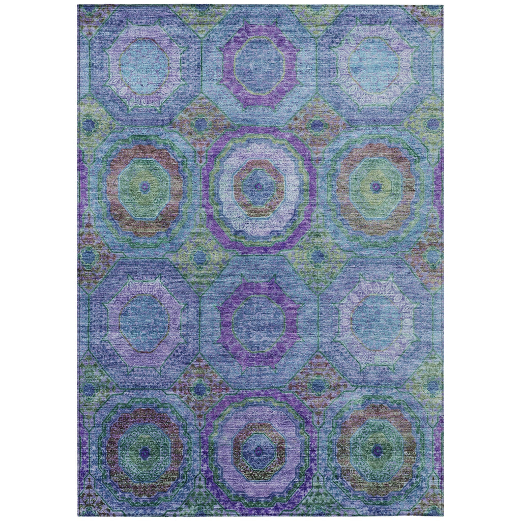 Piper Looms Chantille Panel ACN2049 Blue Machine Washable Area Rug main image
