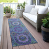 Piper Looms Chantille Panel ACN2049 Blue Machine Washable Area Rug Runner Outdoor Lifestyle Image Feature