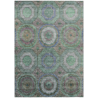 Piper Looms Chantille Panel ACN2049 Green Machine Washable Area Rug main image