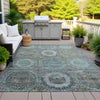 Piper Looms Chantille Panel ACN2049 Green Machine Washable Area Rug Outdoor Lifestyle Image Feature