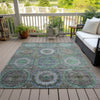 Piper Looms Chantille Panel ACN2049 Green Machine Washable Area Rug Outdoor Lifestyle Image Feature