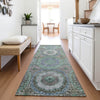 Piper Looms Chantille Panel ACN2049 Green Machine Washable Area Rug Runner Lifestyle Image Feature