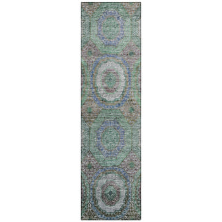 Piper Looms Chantille Panel ACN2049 Green Machine Washable Area Rug Runner Main Image