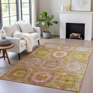 Piper Looms Chantille Panel ACN2049 Orange Machine Washable Area Rug Lifestyle Image Feature