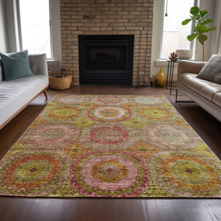 Piper Looms Chantille Panel ACN2049 Orange Machine Washable Area Rug Lifestyle Image Feature