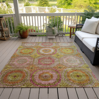 Piper Looms Chantille Panel ACN2049 Orange Machine Washable Area Rug Outdoor Lifestyle Image Feature
