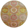 Piper Looms Chantille Panel ACN2049 Orange Machine Washable Area Rug Round Main Image