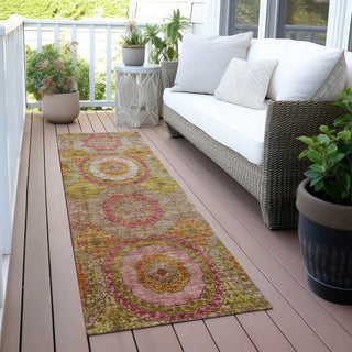 Piper Looms Chantille Panel ACN2049 Orange Machine Washable Area Rug Runner Outdoor Lifestyle Image Feature