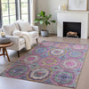 Piper Looms Chantille Panel ACN2049 Pink Machine Washable Area Rug Lifestyle Image Feature