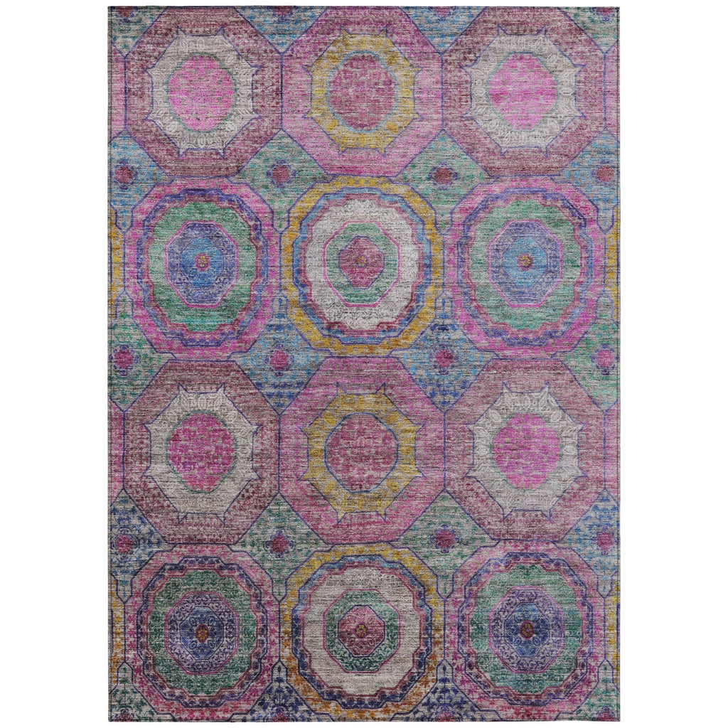 Piper Looms Chantille Panel ACN2049 Pink Machine Washable Area Rug main image