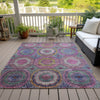 Piper Looms Chantille Panel ACN2049 Pink Machine Washable Area Rug Outdoor Lifestyle Image Feature