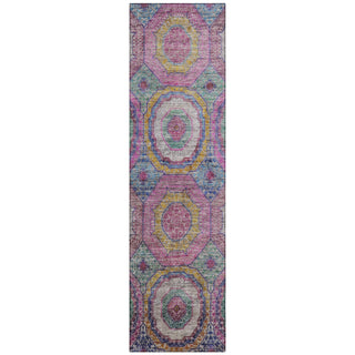 Piper Looms Chantille Panel ACN2049 Pink Machine Washable Area Rug Runner Main Image