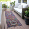 Piper Looms Chantille Panel ACN2049 Pink Machine Washable Area Rug Runner Outdoor Lifestyle Image Feature