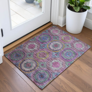 Piper Looms Chantille Panel ACN2049 Pink Machine Washable Area Rug Scatter Lifestyle Image Feature