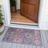 Piper Looms Chantille Panel ACN2049 Pink Machine Washable Area Rug Scatter Outdoor Lifestyle Image Feature