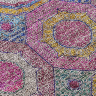 Piper Looms Chantille Panel ACN2049 Pink Machine Washable Area Rug Swatch Image