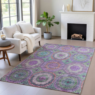 Piper Looms Chantille Panel ACN2049 Purple Machine Washable Area Rug Lifestyle Image Feature