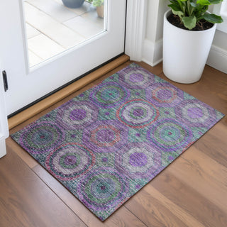 Piper Looms Chantille Panel ACN2049 Purple Machine Washable Area Rug Scatter Lifestyle Image Feature