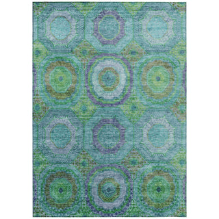 Piper Looms Chantille Panel ACN2049 Teal Machine Washable Area Rug main image