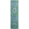 Piper Looms Chantille Panel ACN2049 Teal Machine Washable Area Rug Runner Main Image