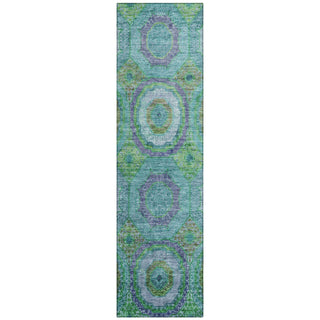 Piper Looms Chantille Panel ACN2049 Teal Machine Washable Area Rug Runner Main Image