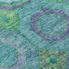 Piper Looms Chantille Panel ACN2049 Teal Machine Washable Area Rug Swatch Image