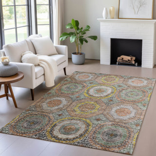 Piper Looms Chantille Panel ACN2050 Sage Machine Washable Area Rug Lifestyle Image Feature