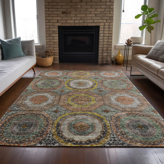 Piper Looms Chantille Panel ACN2050 Sage Machine Washable Area Rug Lifestyle Image Feature