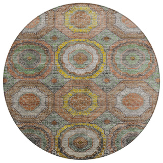 Piper Looms Chantille Panel ACN2050 Sage Machine Washable Area Rug Round Main Image