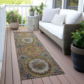 Piper Looms Chantille Panel ACN2050 Sage Machine Washable Area Rug Runner Outdoor Lifestyle Image Feature