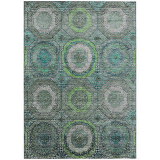 Piper Looms Chantille Panel ACN2050 Teal Machine Washable Area Rug main image