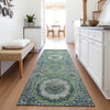 Piper Looms Chantille Panel ACN2050 Teal Machine Washable Area Rug Runner Lifestyle Image Feature