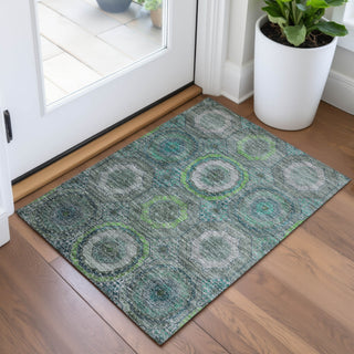 Piper Looms Chantille Panel ACN2050 Teal Machine Washable Area Rug Scatter Lifestyle Image Feature