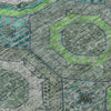 Piper Looms Chantille Panel ACN2050 Teal Machine Washable Area Rug Swatch Image