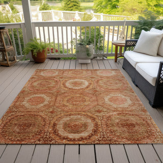 Piper Looms Chantille Panel ACN2050 Terracotta Machine Washable Area Rug Outdoor Lifestyle Image Feature