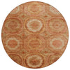 Piper Looms Chantille Panel ACN2050 Terracotta Machine Washable Area Rug Round Main Image