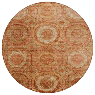 Piper Looms Chantille Panel ACN2050 Terracotta Machine Washable Area Rug Round Main Image