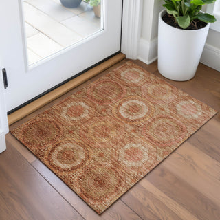 Piper Looms Chantille Panel ACN2050 Terracotta Machine Washable Area Rug Scatter Lifestyle Image Feature