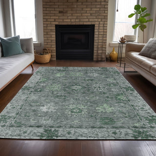 Piper Looms Chantille Global ACN2051 Aloe Machine Washable Area Rug Lifestyle Image Feature
