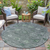 Piper Looms Chantille Global ACN2051 Aloe Machine Washable Area Rug Round Outdoor Lifestyle Image Feature