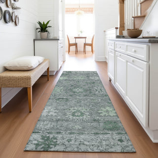 Piper Looms Chantille Global ACN2051 Aloe Machine Washable Area Rug Runner Lifestyle Image Feature