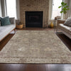 Piper Looms Chantille Global ACN2051 Khaki Machine Washable Area Rug Lifestyle Image Feature