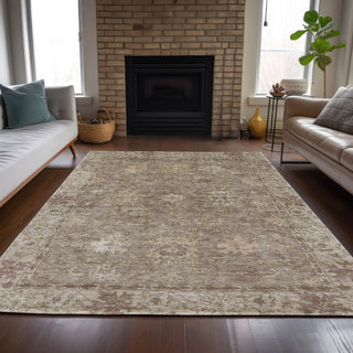 Piper Looms Chantille Global ACN2051 Khaki Machine Washable Area Rug Lifestyle Image Feature