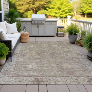 Piper Looms Chantille Global ACN2051 Khaki Machine Washable Area Rug Outdoor Lifestyle Image Feature