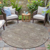 Piper Looms Chantille Global ACN2051 Khaki Machine Washable Area Rug Round Outdoor Lifestyle Image Feature