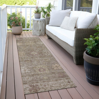 Piper Looms Chantille Global ACN2051 Khaki Machine Washable Area Rug Runner Outdoor Lifestyle Image Feature